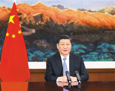 11月22日，国家主席习近平在二十国集团领导人利雅得峰会“守护地球”主题边会上致辞。